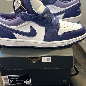 NWT MENS Nike Air Jordan 1 Low 'Sky J Purple’ Size 8.5